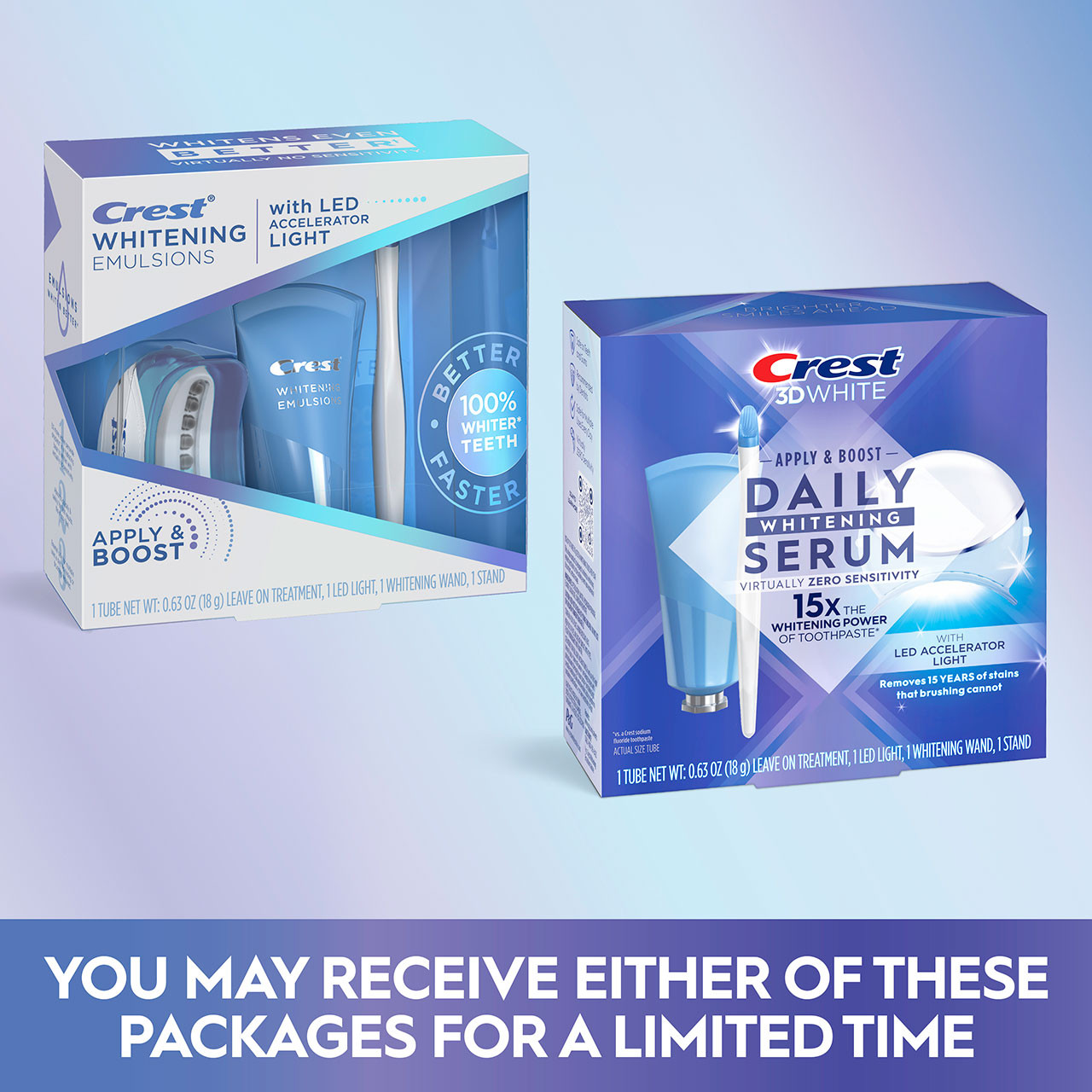 Oral-B Crest 3DWhite Daily Whitening Serum with LED Zubehör Hell | CH_OB70456