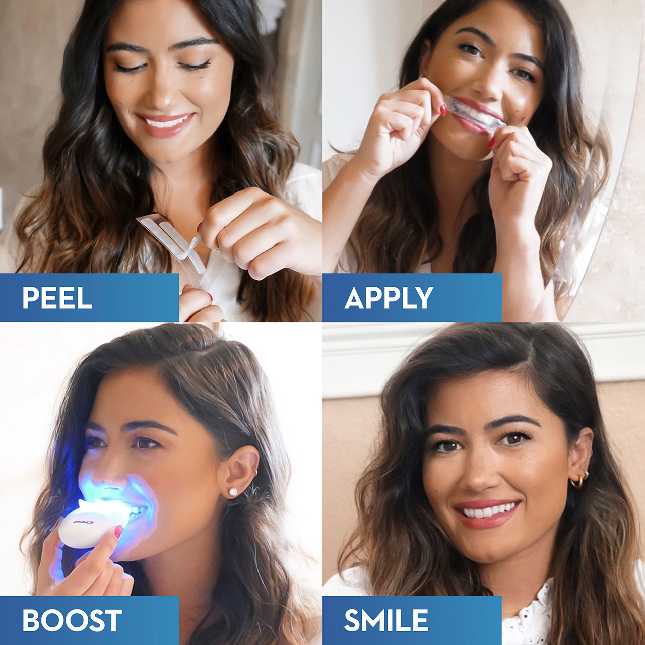 Oral-B Crest 3DWhitestrips Dental Whitening Kit 1 Hour Express + LED Zubehör Hell | CH_OB45221