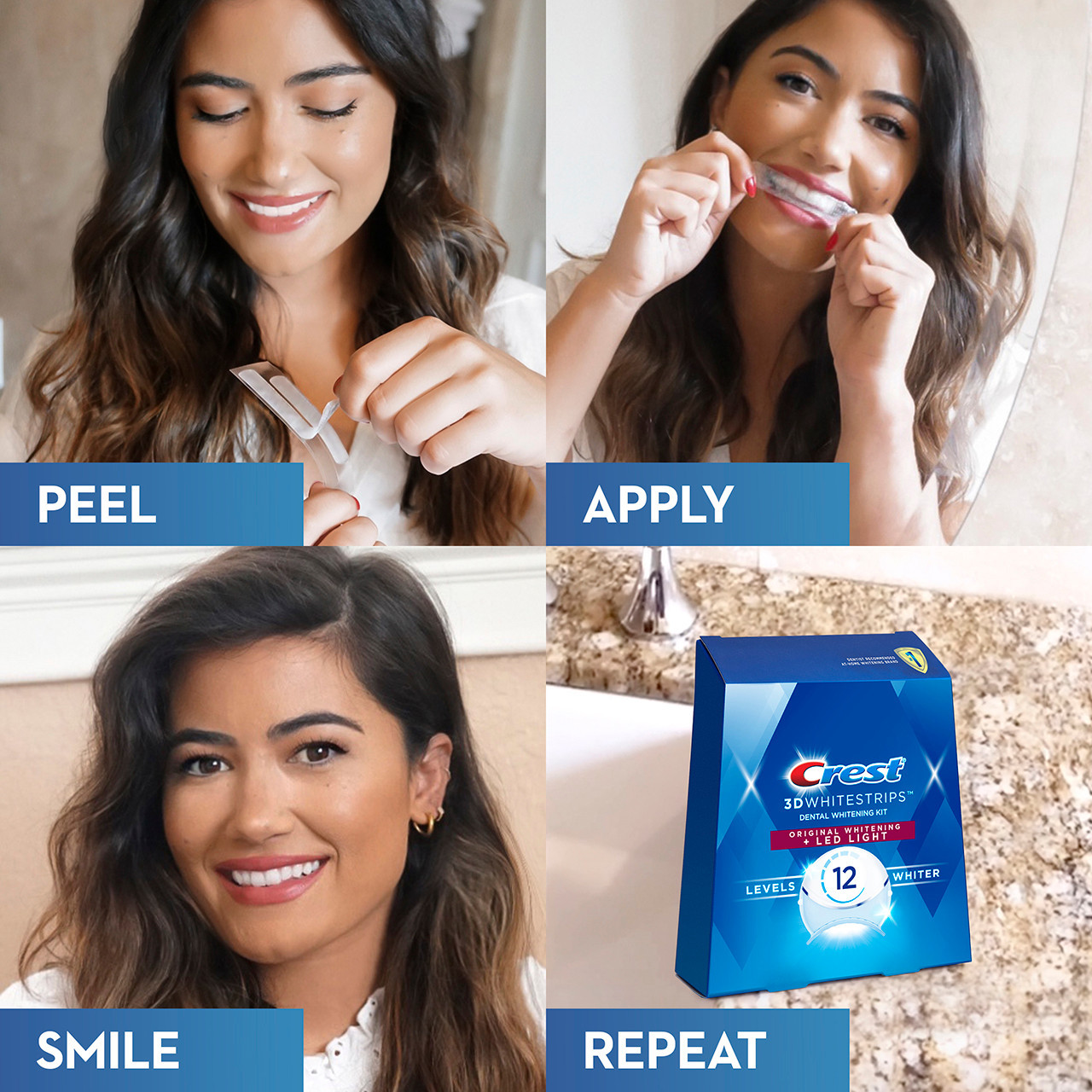 Oral-B Crest 3DWhitestrips Original Plus LED Zubehör Hell | CH_OB29498