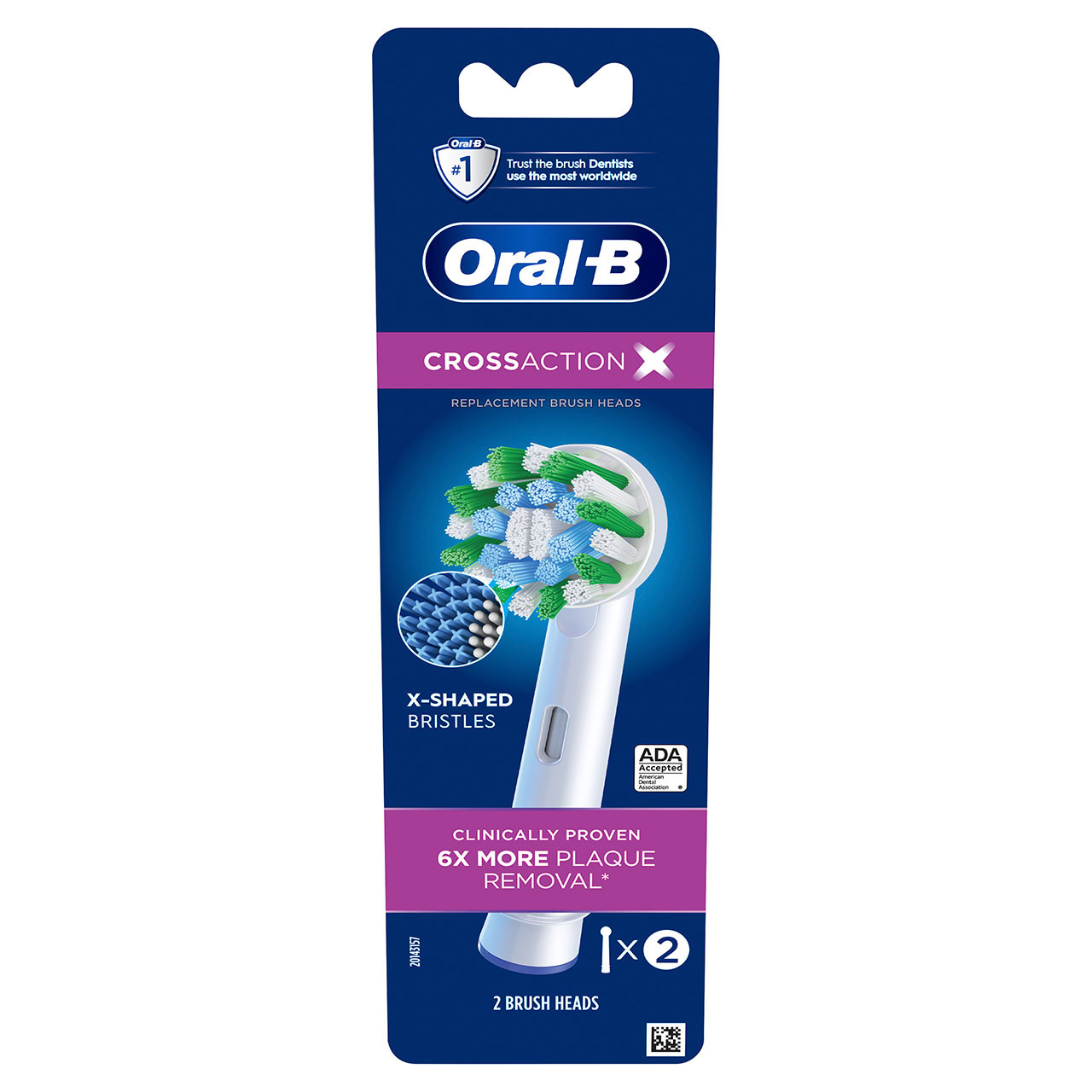 Oral-B CrossAction X-Filament Andere Bürstenköpfe Weiß | CH_OB78351