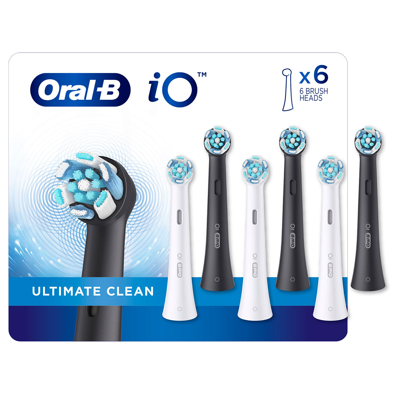 Oral-B iO Ultimate Clean iO-Bürstenköpfe Weiß Schwarz | CH_OB93296