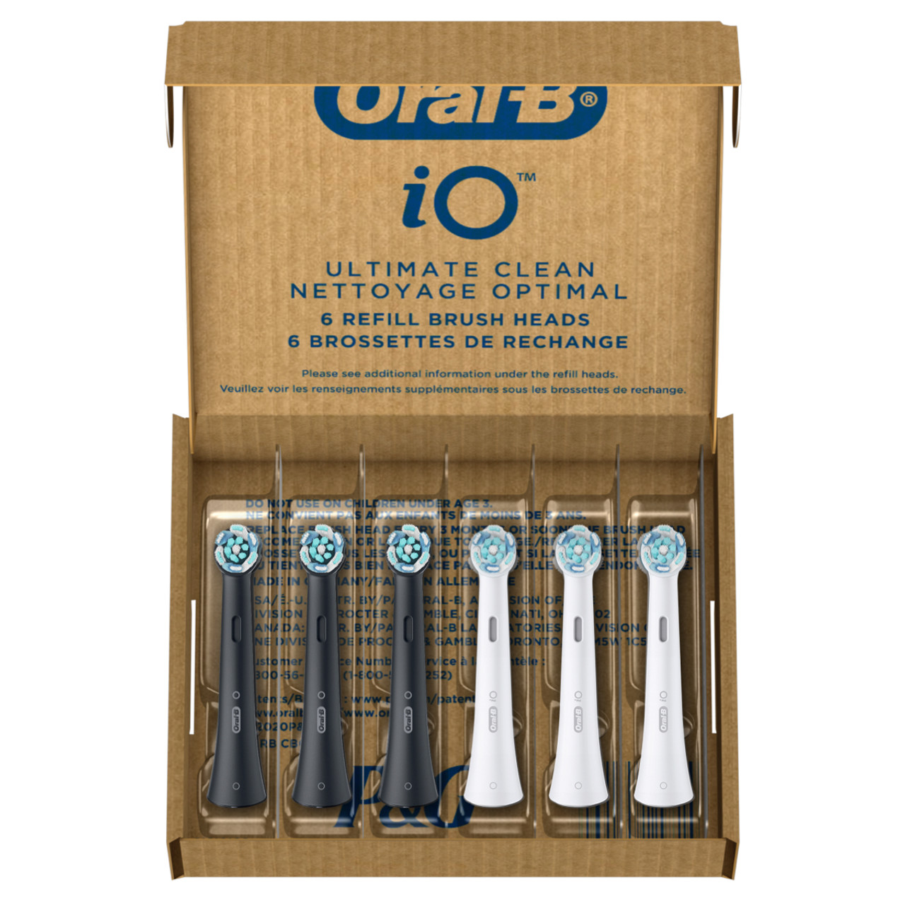 Oral-B iO Ultimate Clean iO-Bürstenköpfe Weiß Schwarz | CH_OB93296